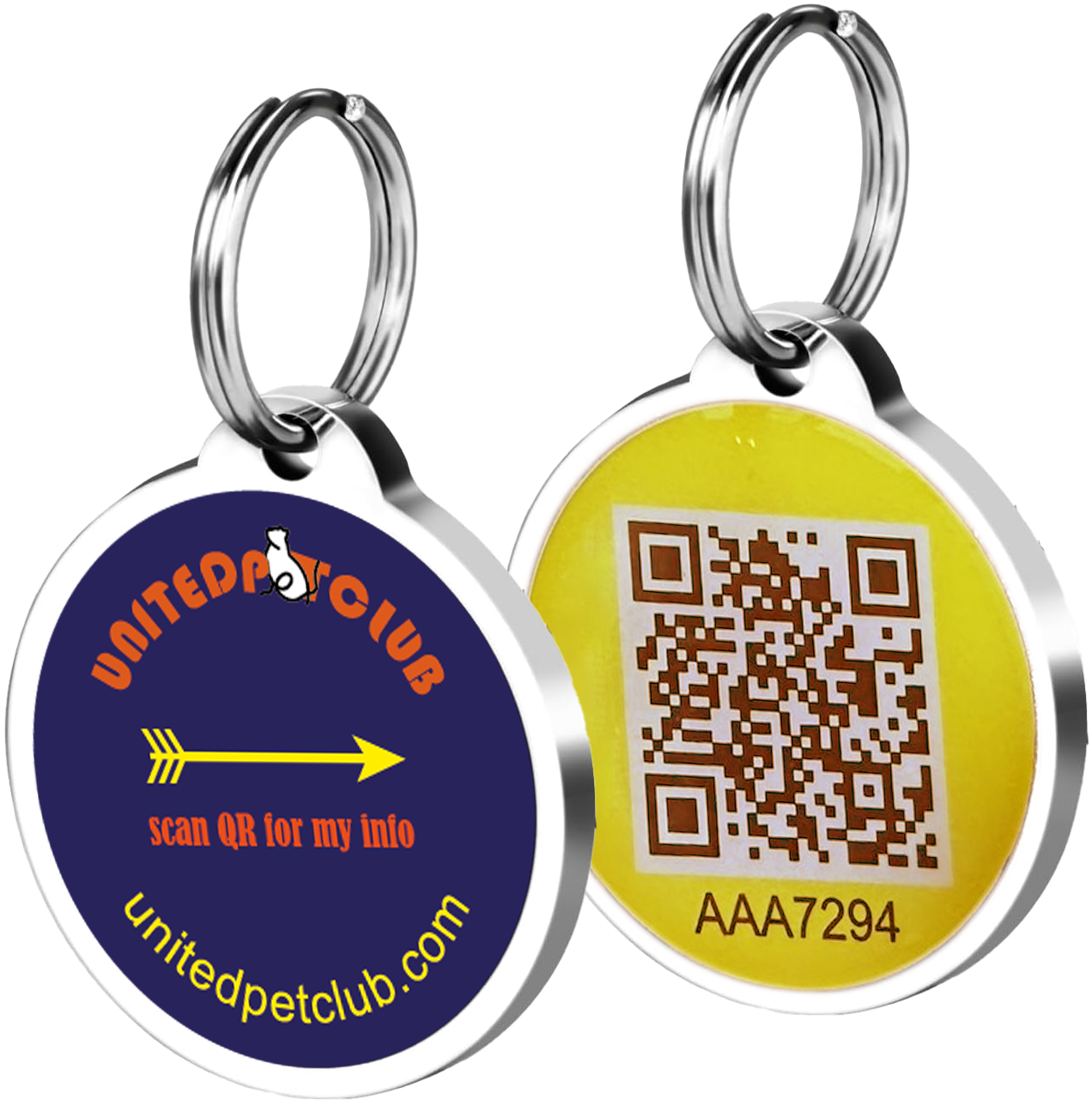 Qr pet recovery tag for cats and dogs