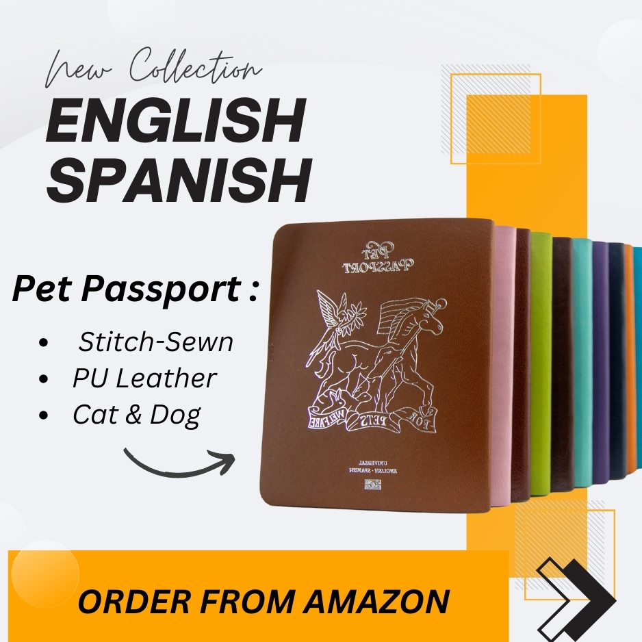 Pet Passport and Vaccine Record Book English/Spanish