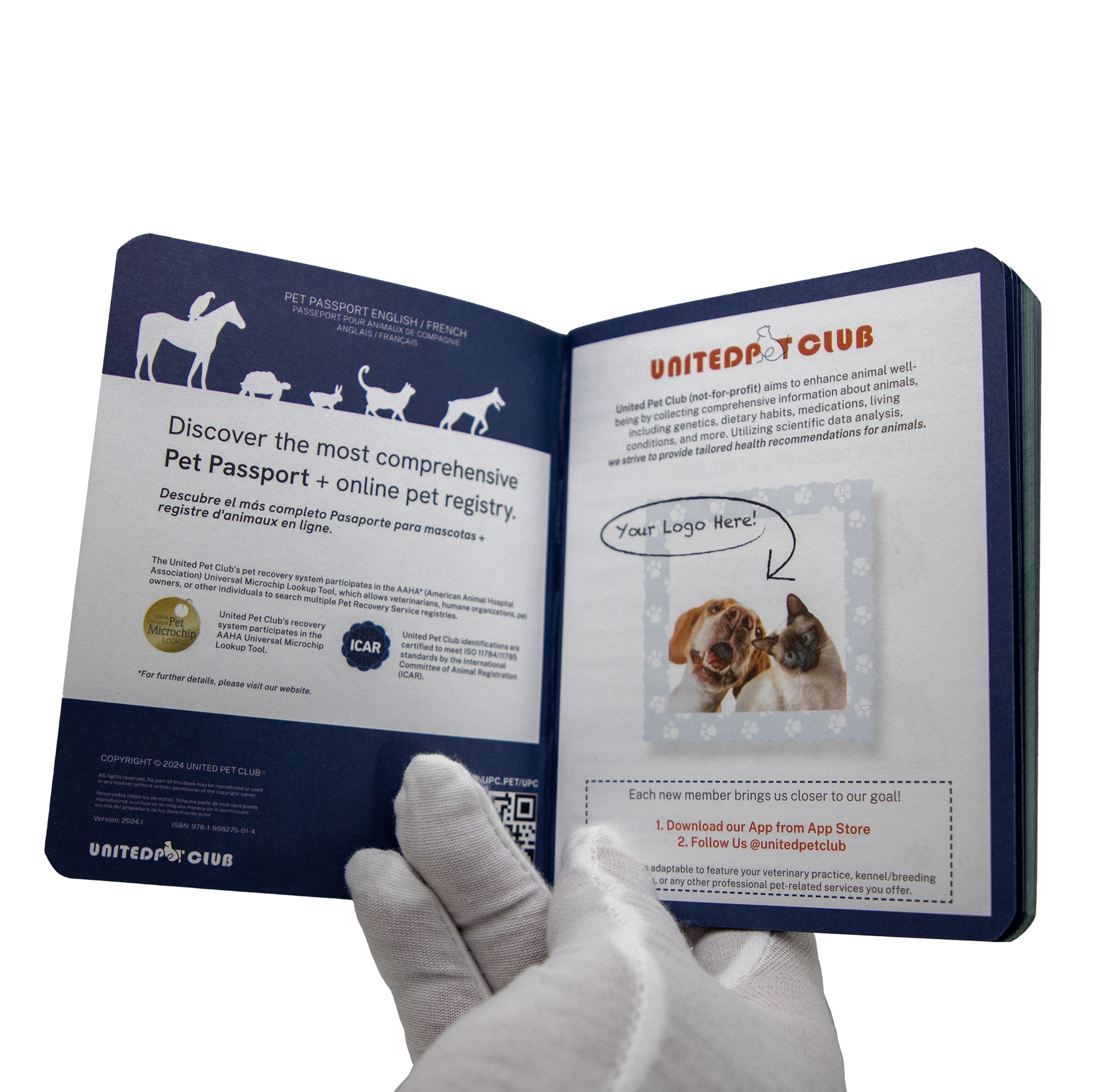 color inside pages pet passport