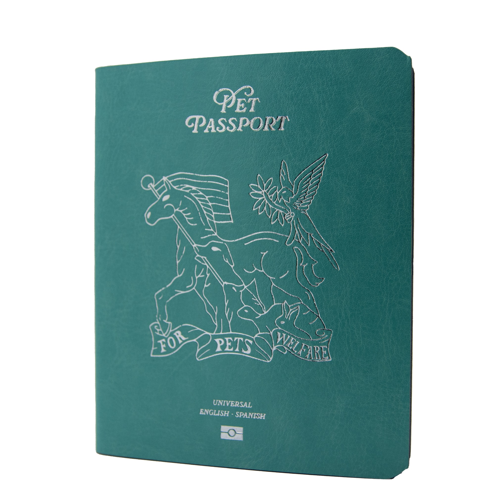 Pet Passport English Spanish Aquamarine Cover