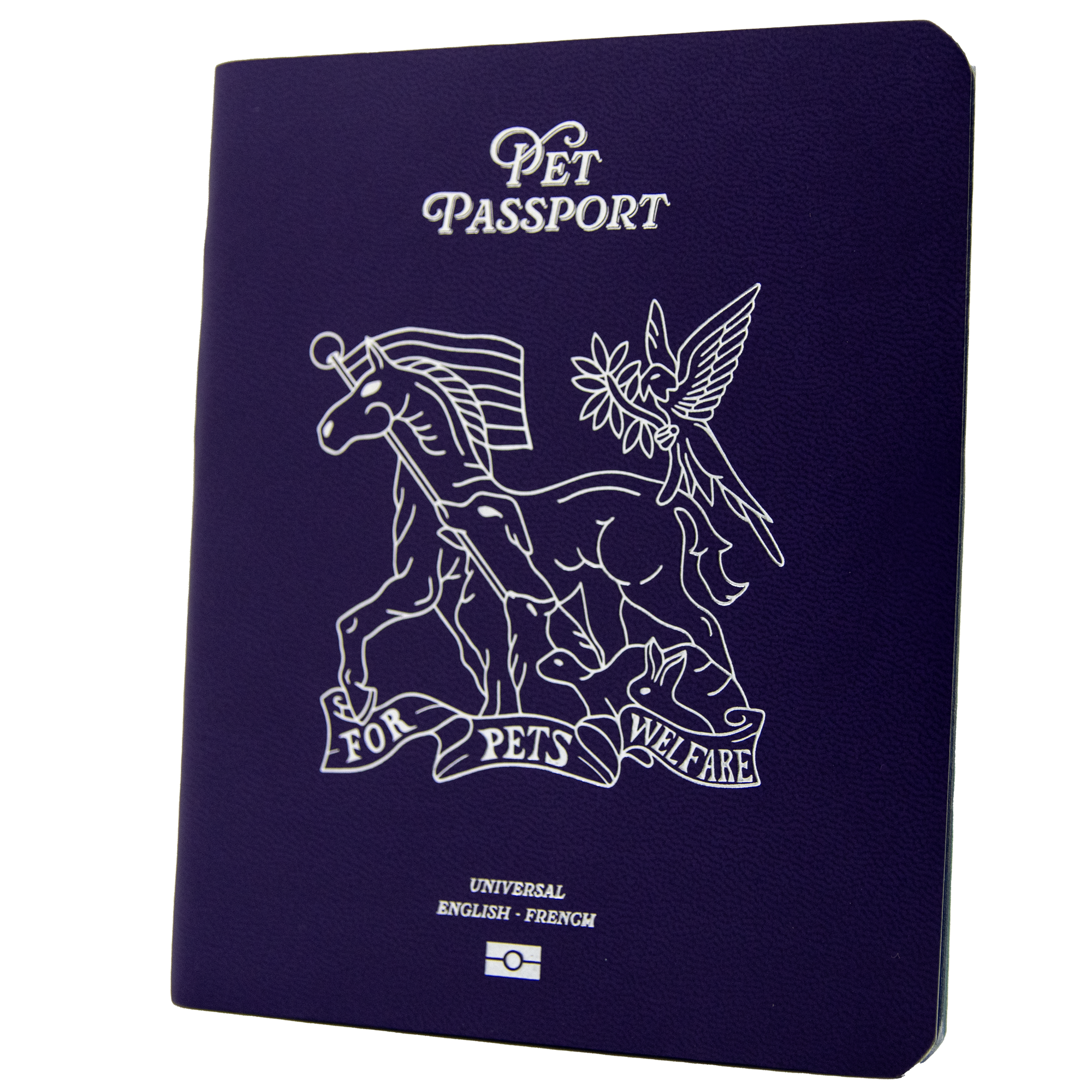 Pet Passport English French Purple