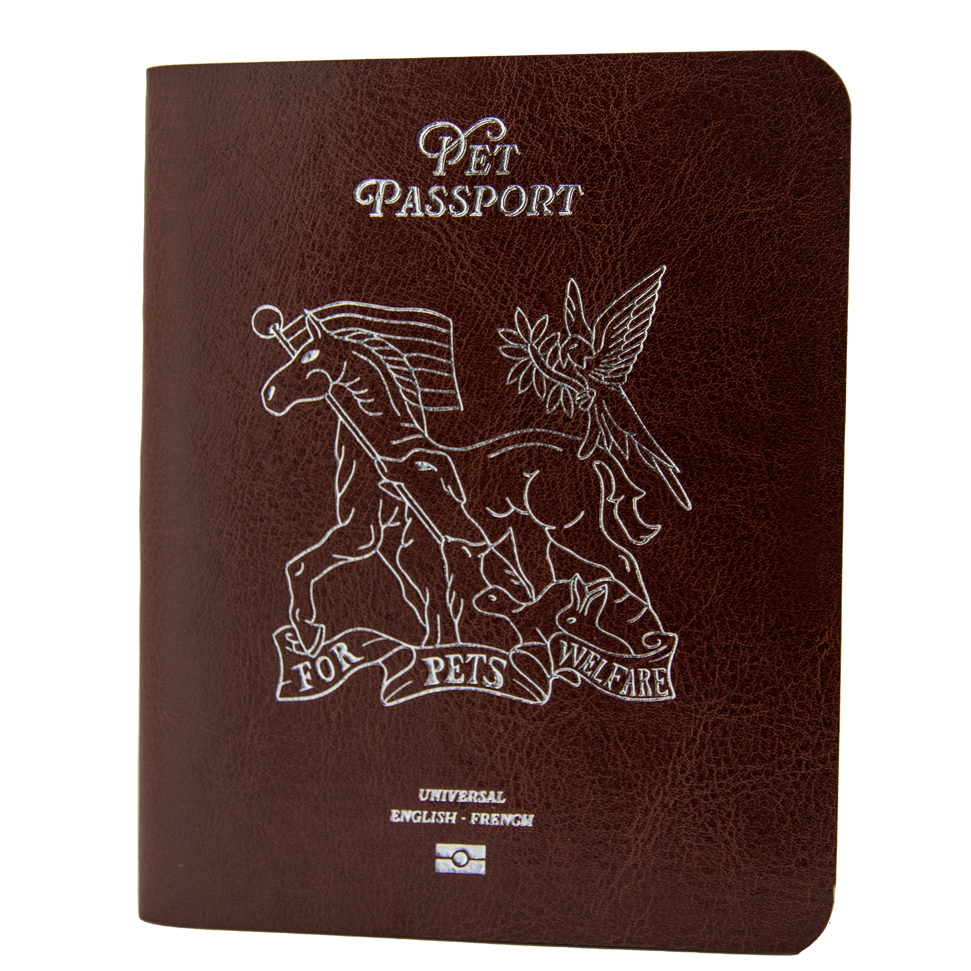 Pet Passport English French Brown Cover