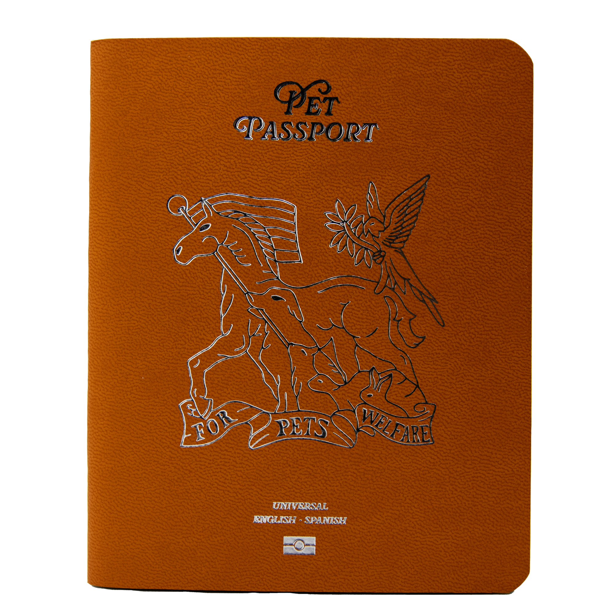 Pet Passport English Spanish Orange Cover