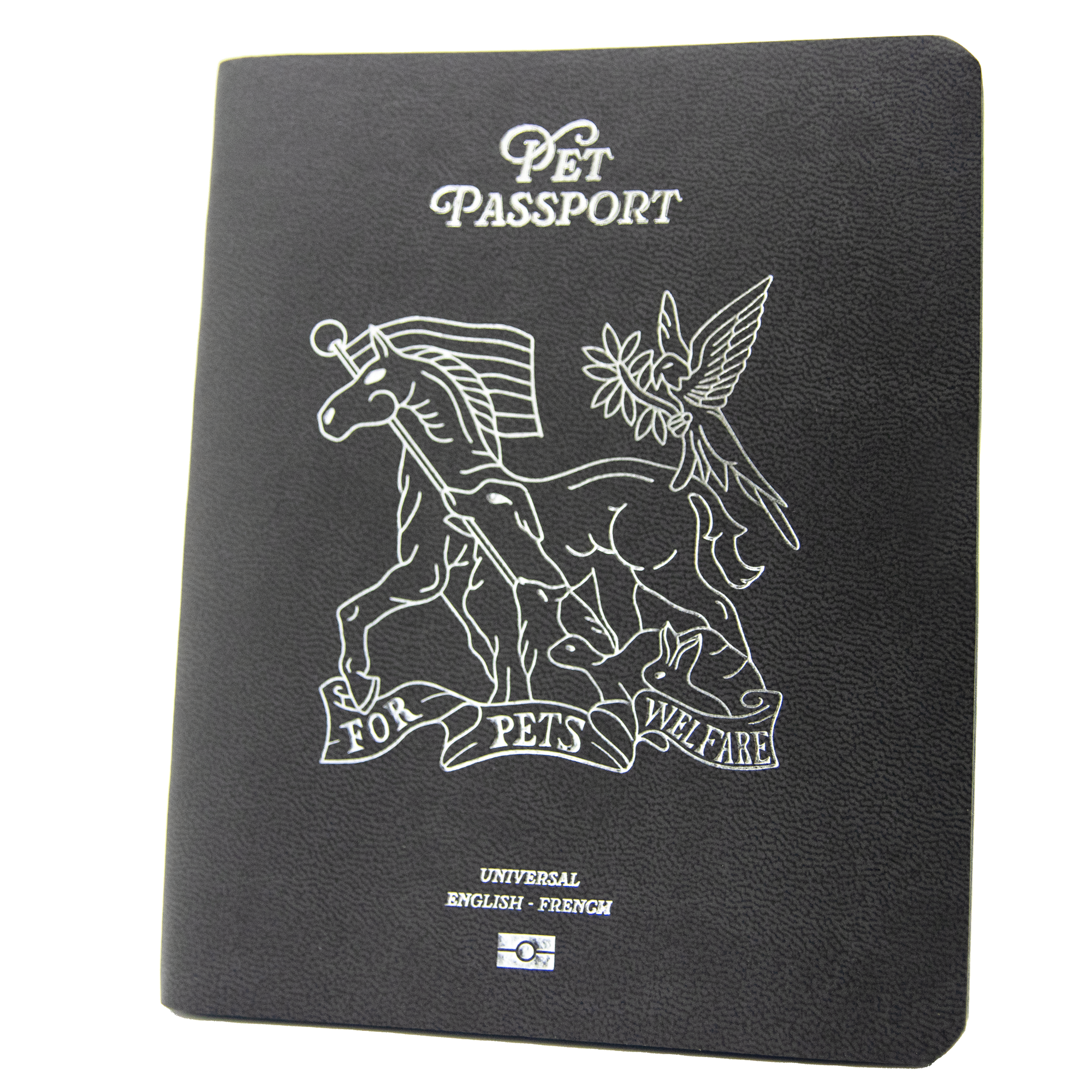 Pet Passport English French Dark Gray Cover