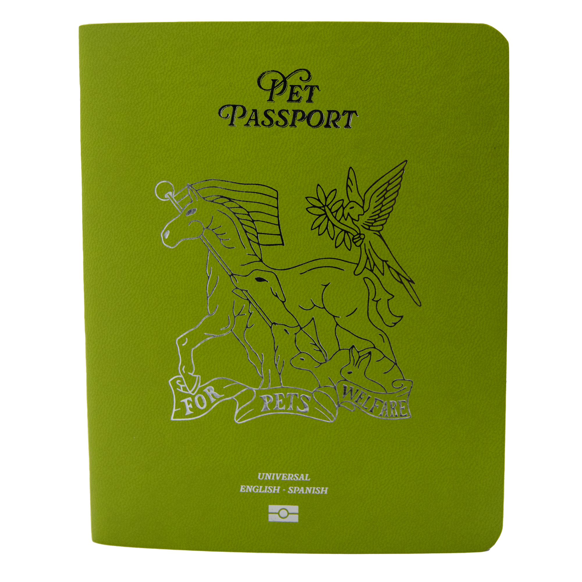 Pet Passport English Spanish Lime Cover