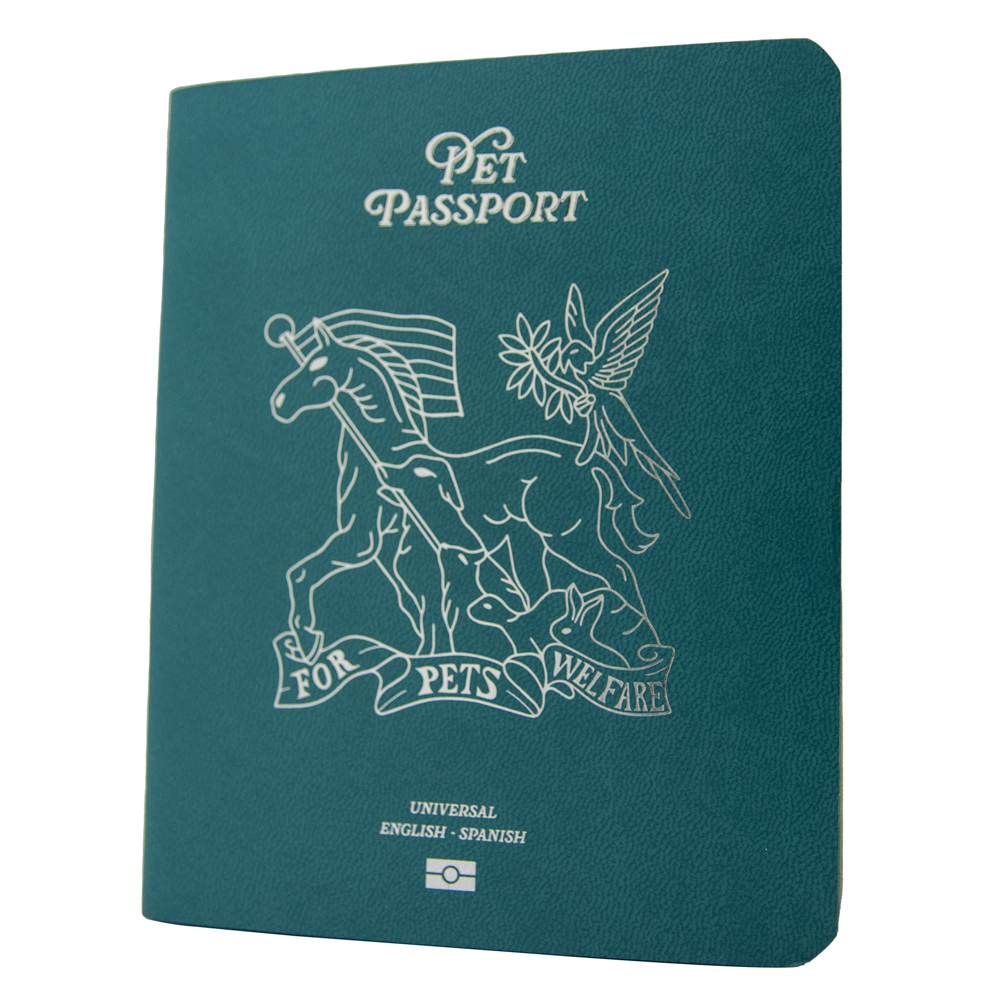 Pet Passport English French Teal Cover