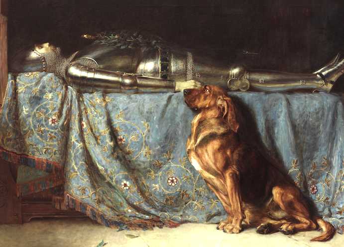 Requiescat (c.1888) [Briton Rivière's] | Bloodhound 