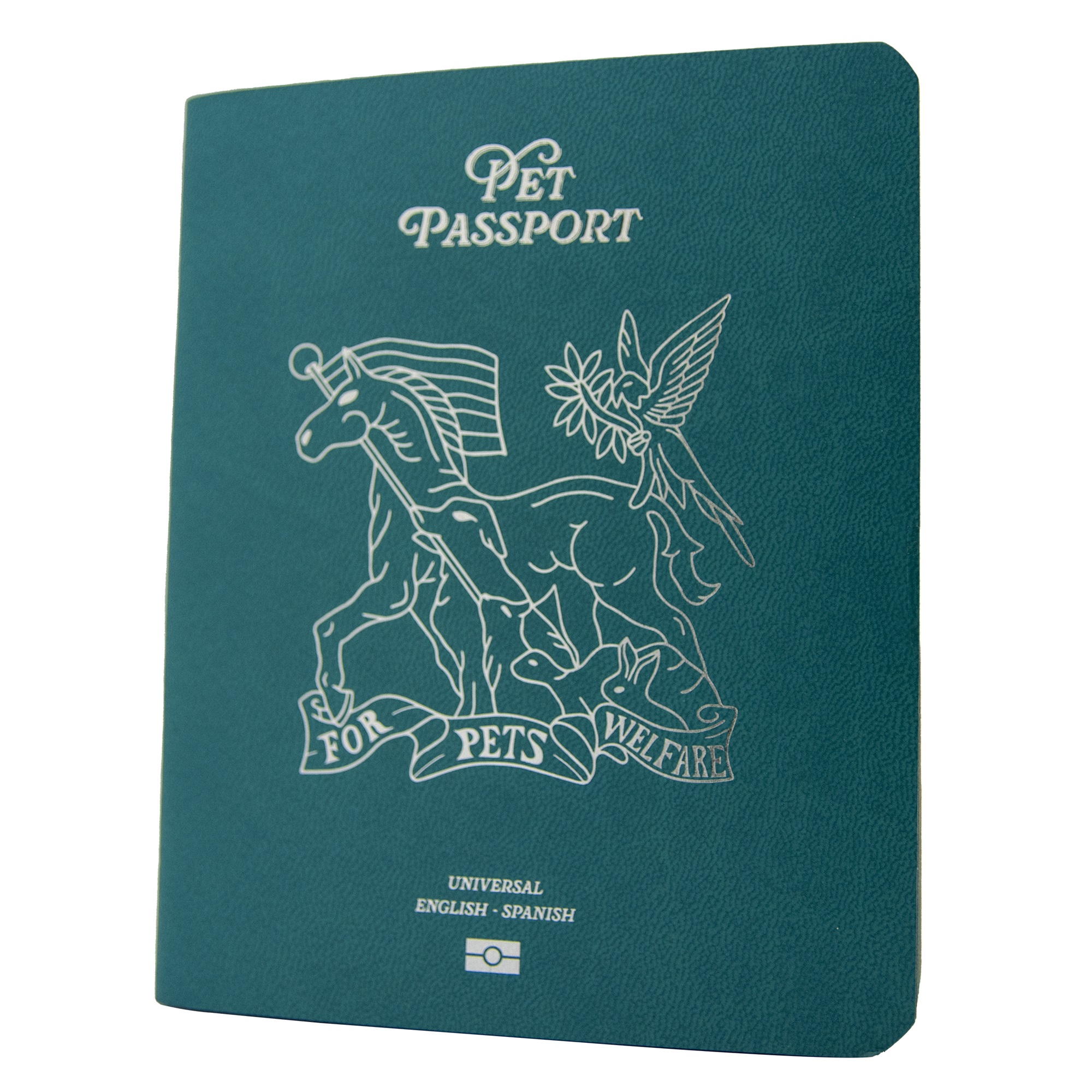 Pet Passport English Spanish Teal Cover