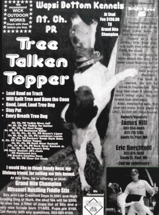 Tree Talkin Topper | Treeing Walker Coonhound 