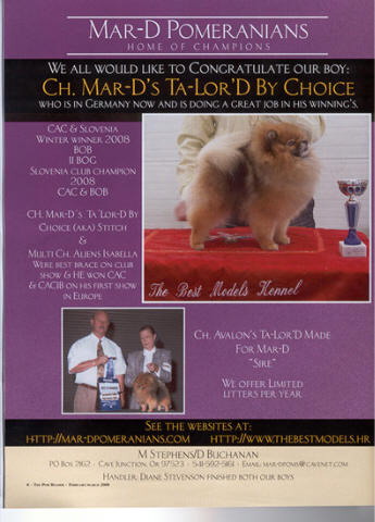 Mar-D Ta-Lor'D By Choice | Pomeranian 