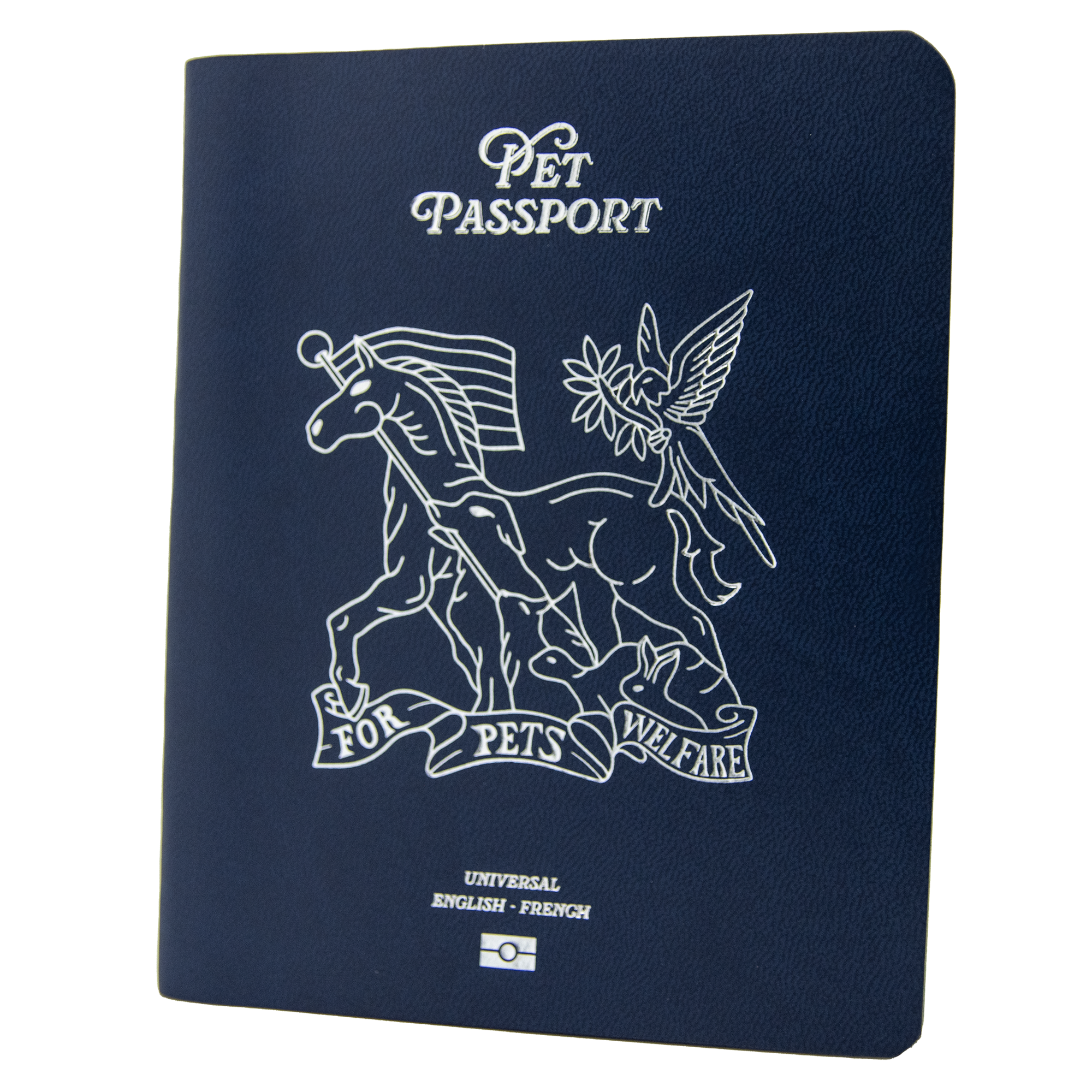 Pet Passport English French Navy Cover